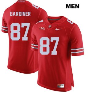 Men's NCAA Ohio State Buckeyes Ellijah Gardiner #87 College Stitched Authentic Nike Red Football Jersey KE20L41LG